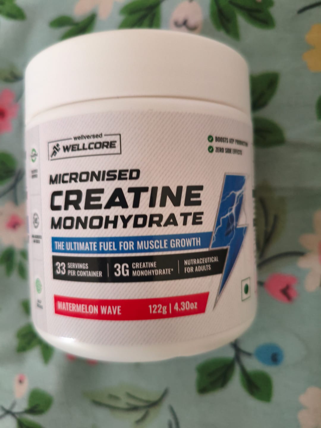 Customer photo review of Wellcore - Pure Micronised Creatine Monohydrate | Watermelon Wave (122g, 33 servings)