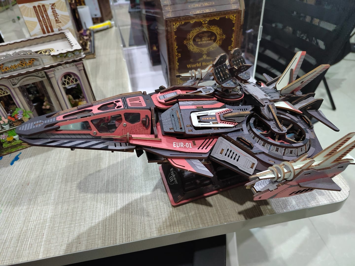Customer photo review of Wewowood Explorer01 Starship 3D Wooden Puzzle