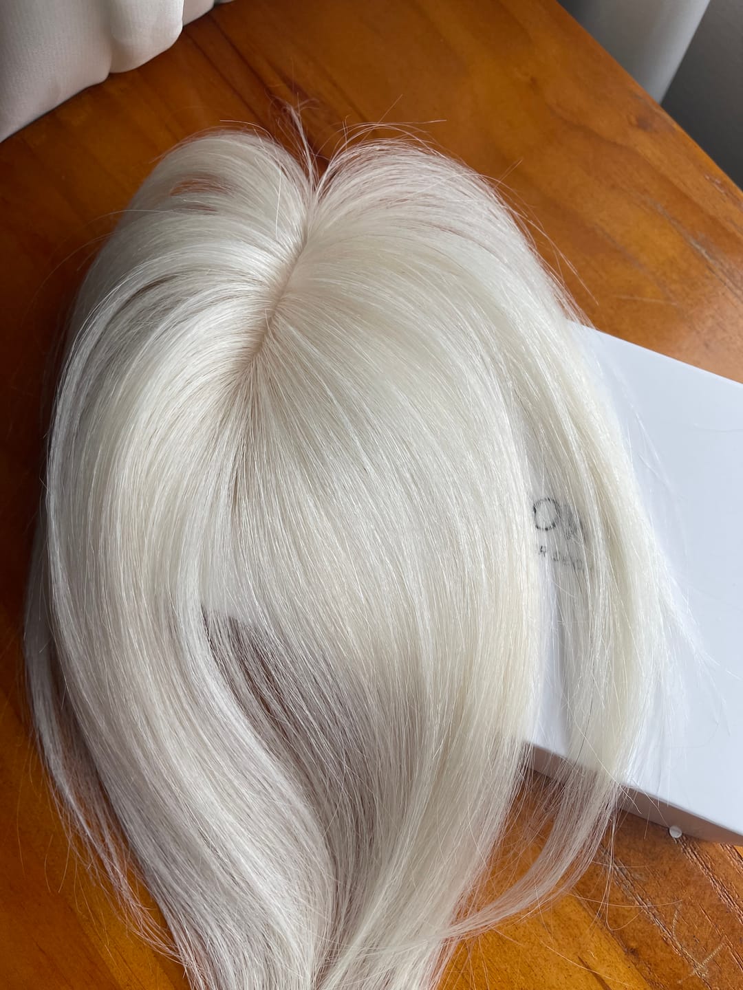 Customer photo review of 2.5"x3.5" Silk Effect 100% Human Hair Topper for Women