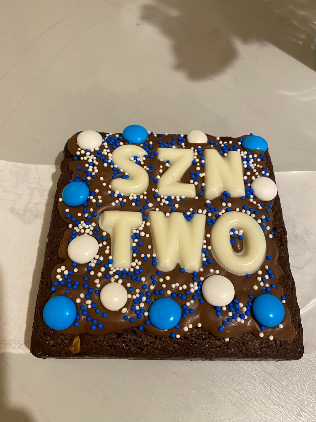 Customer photo review of PERSONALISED BROWNIE (mini)