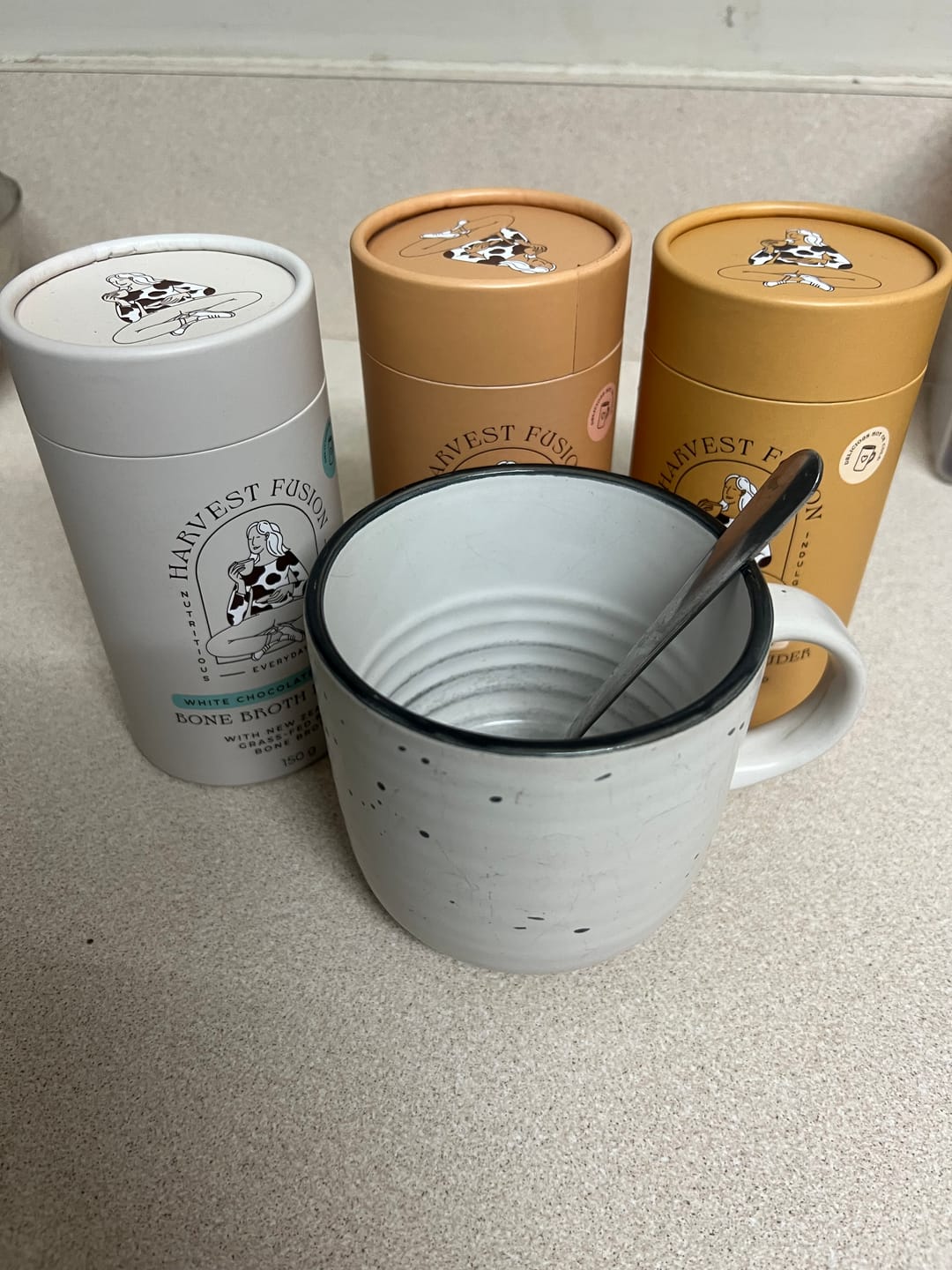 Customer photo review of Chocolate Bone Broth Powder