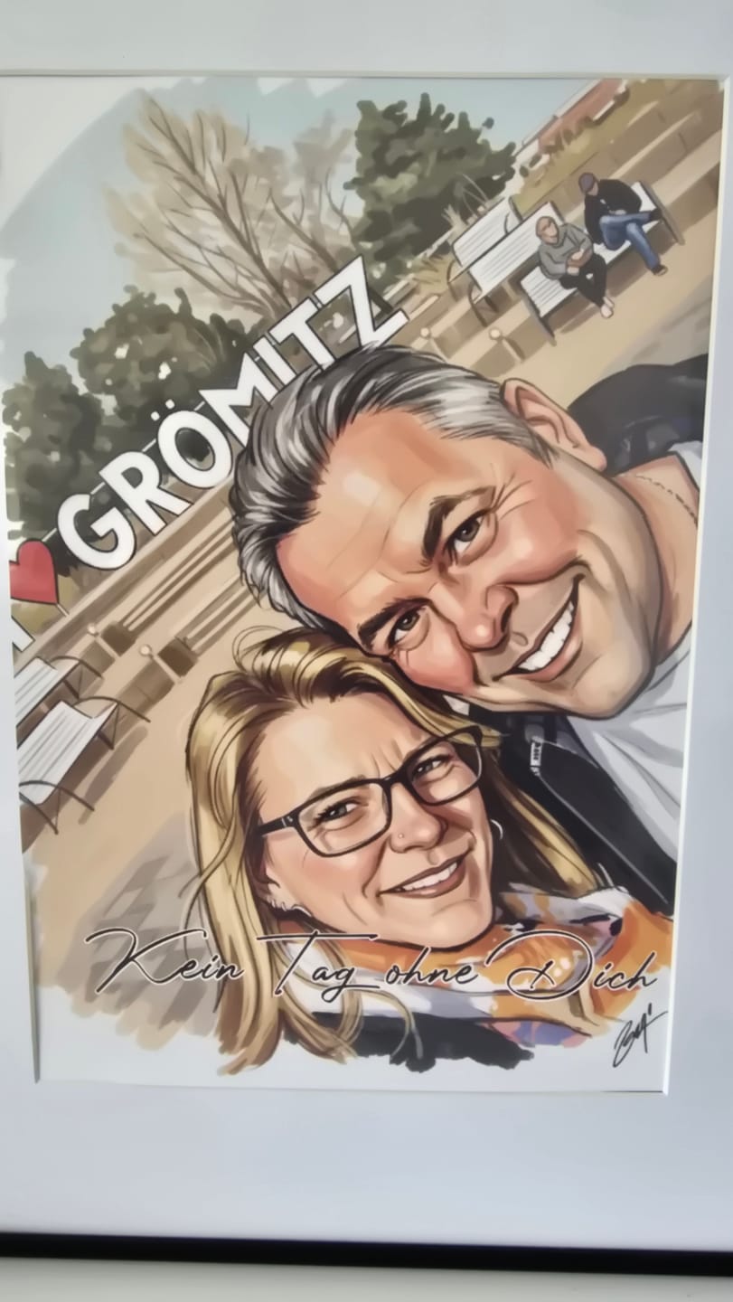 Customer photo review of ColorSketch Poster Dein Foto als handgezeichnete Karikatur