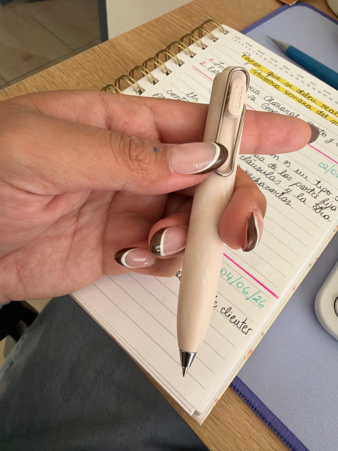 Customer photo review of Uni-ball One P - Bolígrafo Tinta Gel 0,5 mm Marble Edition Peony