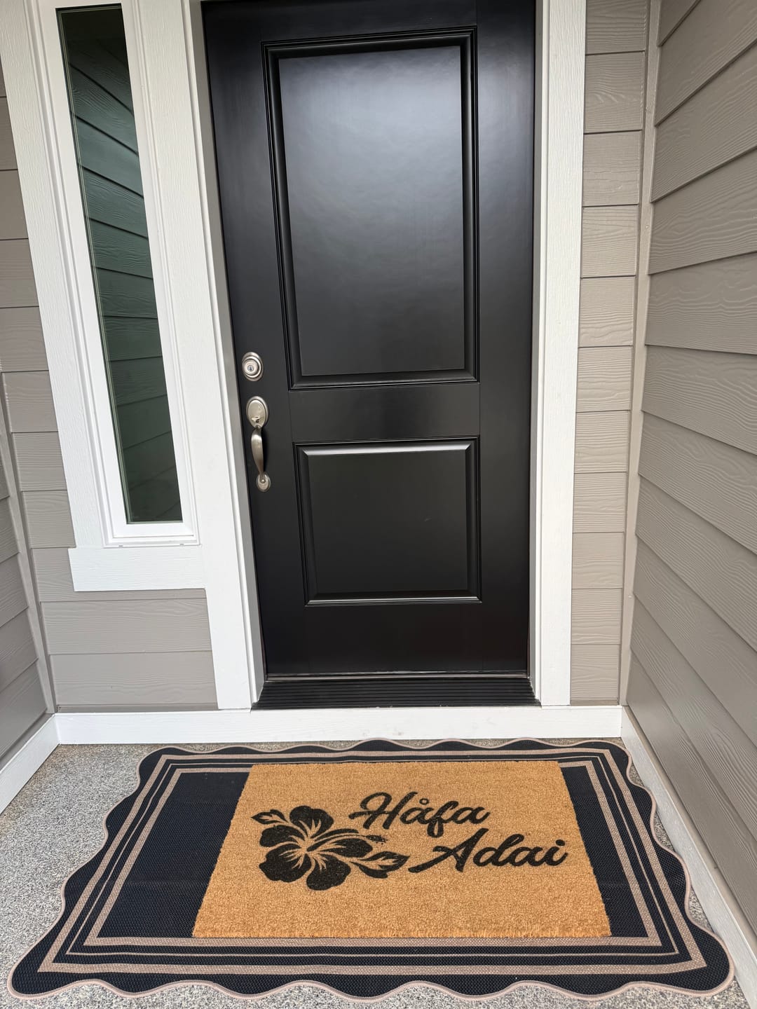 Customer photo review of Hafa Adai Hibiscus Guam CNMI Outdoor Coir Door Mat