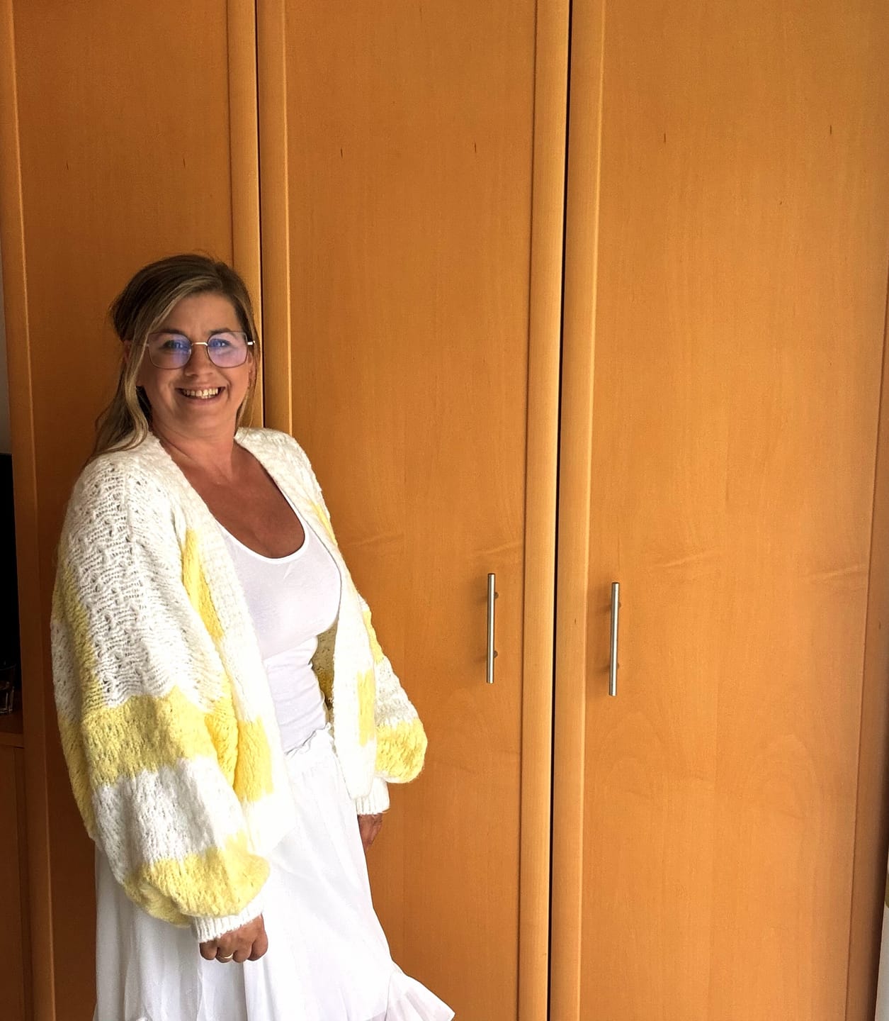Customer photo review of Bold Stripes Oversized Cardigan