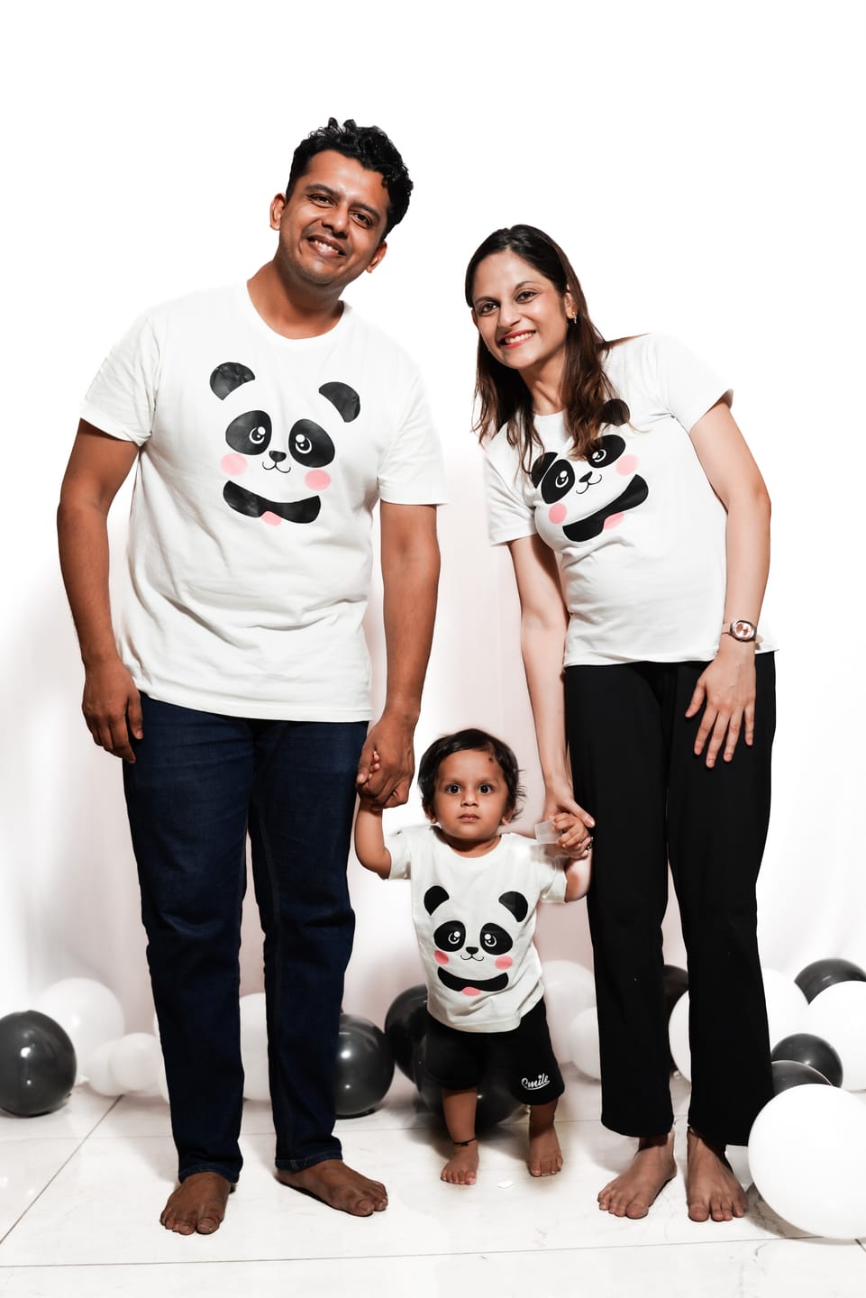Customer photo review of Panda Theme Matching Famiy Tshirts for Vacation and Family