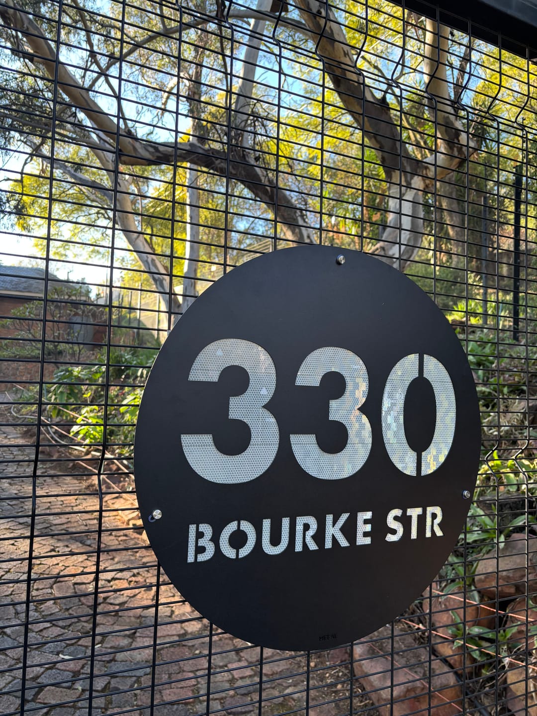 Customer photo review of The Round Metal House Number