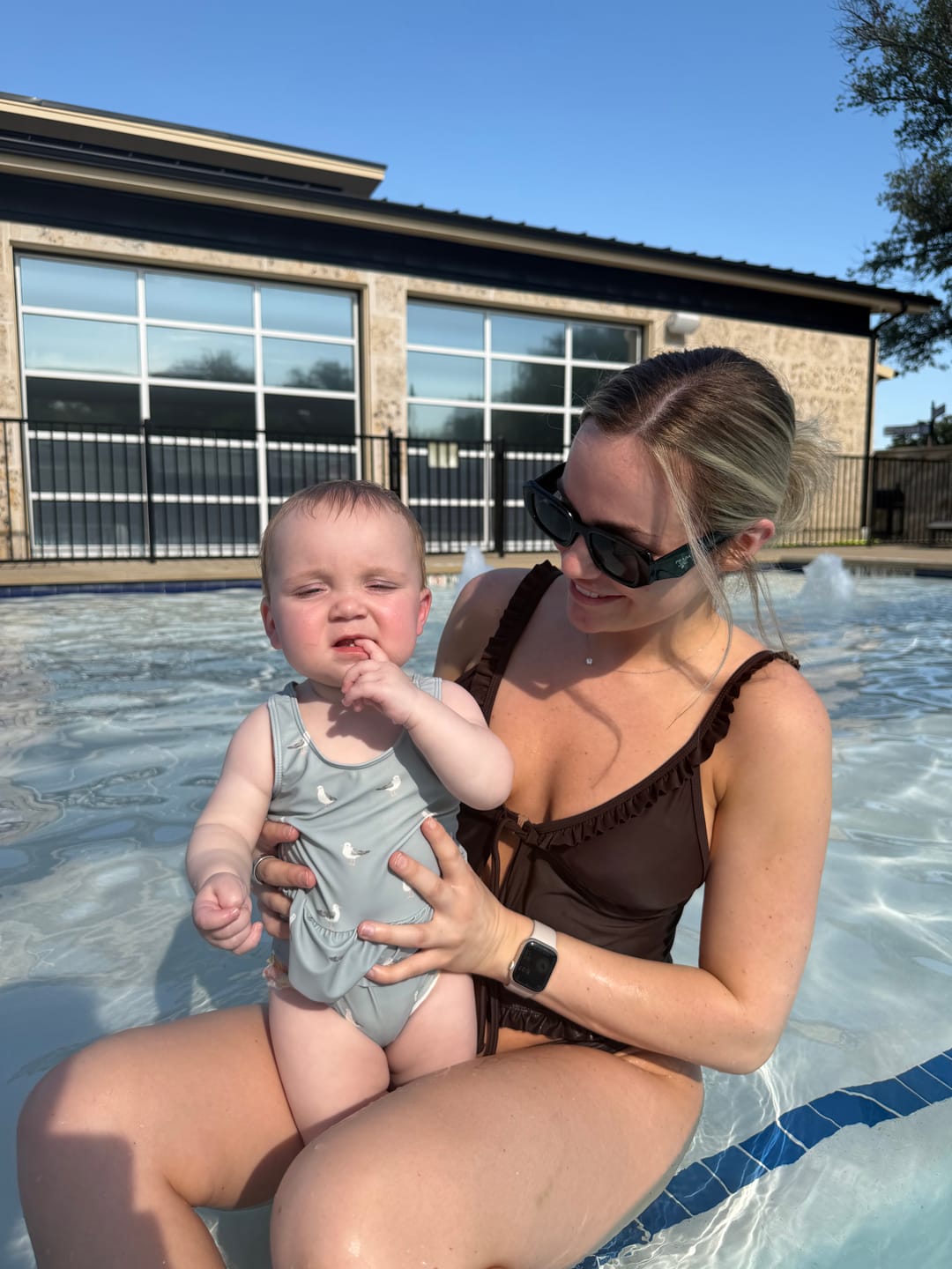 Customer photo review of LILY-TANKINI Cacao Ruffle Triangle Tankini Top