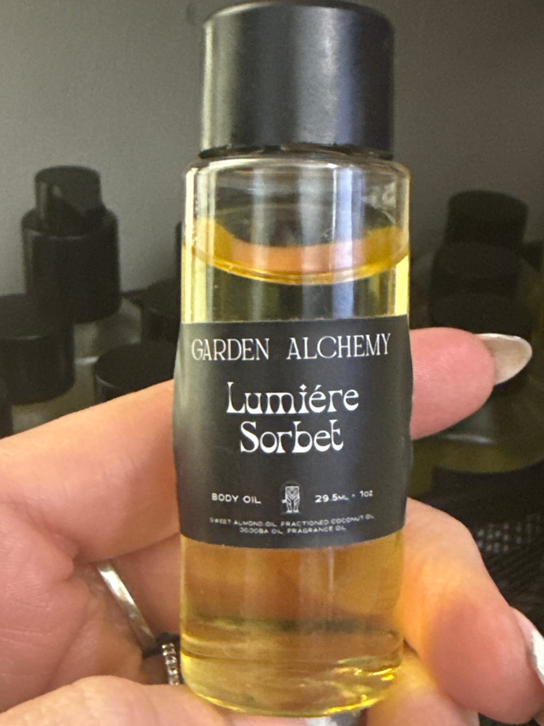 Customer photo review of LUMIERE SORBET BODY OIL