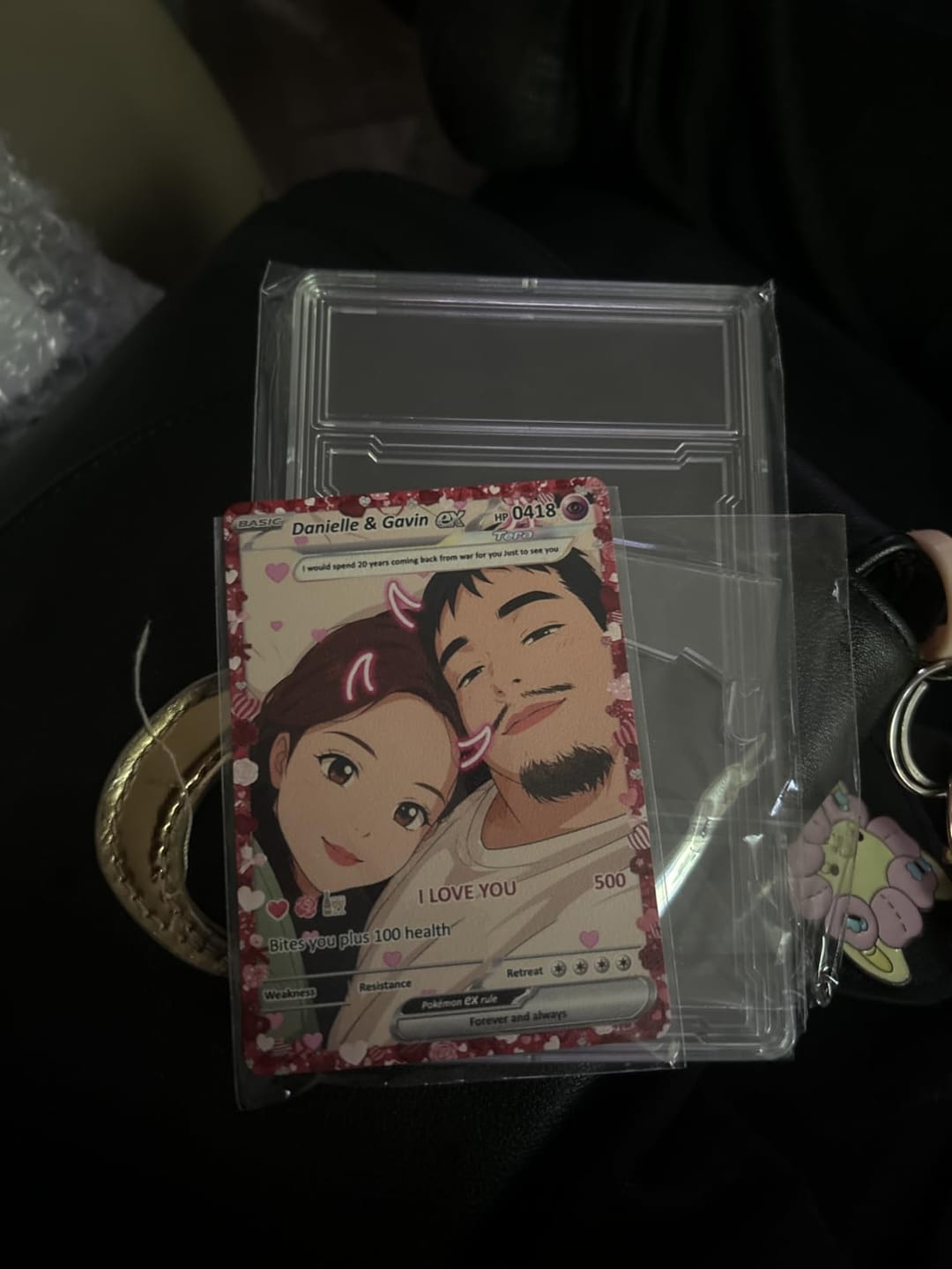 Customer photo review of Custom Pokémon Cards with Anime Picture, Personalized Poke Cards Animated Style Gifts for Him and Her - CPC-04.A