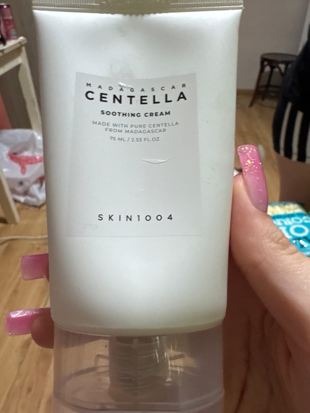 Customer photo review of Krēms problemātiskai ādas sejai ar Gotu Kola Skin1004 Madagascar Centella Soothing Cream