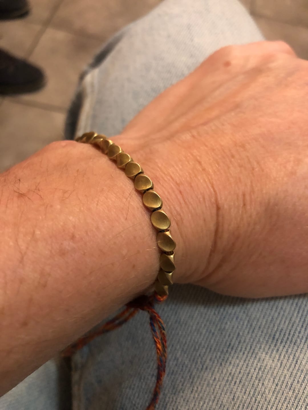 Customer photo review of Bracelet Tibétain en Perles de Cuivre