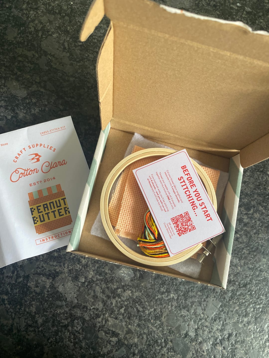 Customer photo review of Peanut Butter Cross Stitch Kit