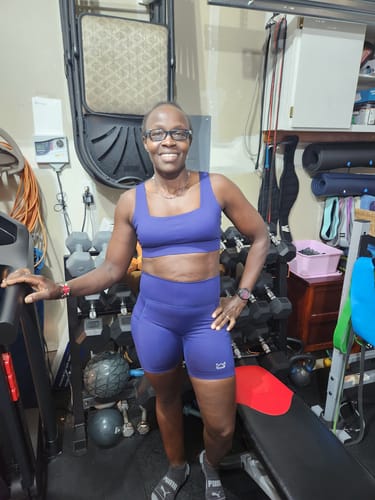 Customer photo review of Vivid Square Neck Sports Bra
