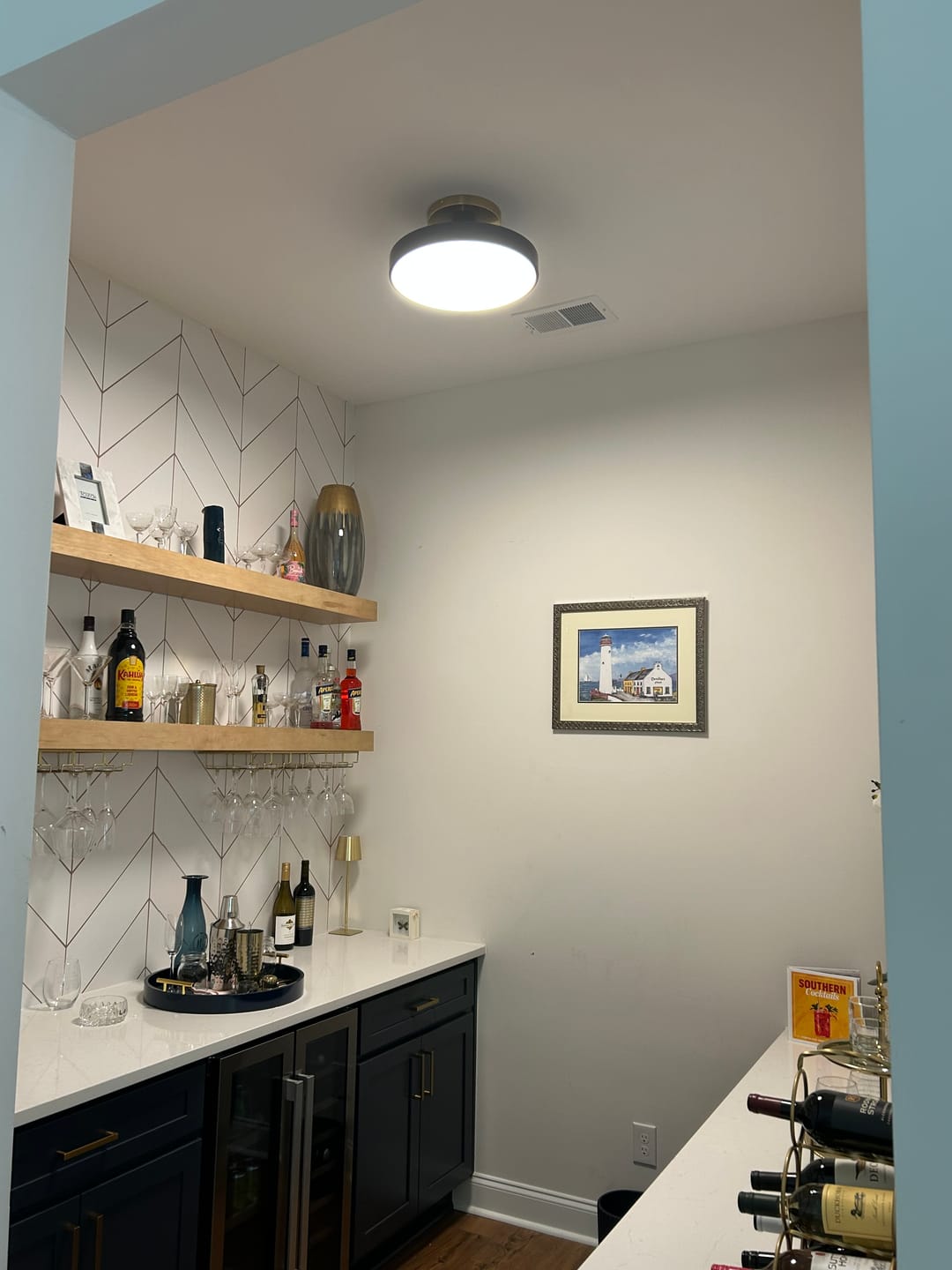 Customer photo review of Modern Minimalist Dimmable LED Drum Semi Flush Mount