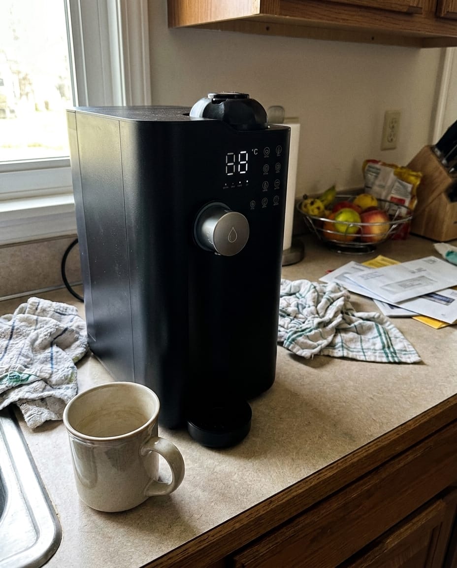 Customer photo review of Puflow C9 Pro Hydrogen-Rich RO Countertop Water Purifier Cold to Hot Water Dispenser UV