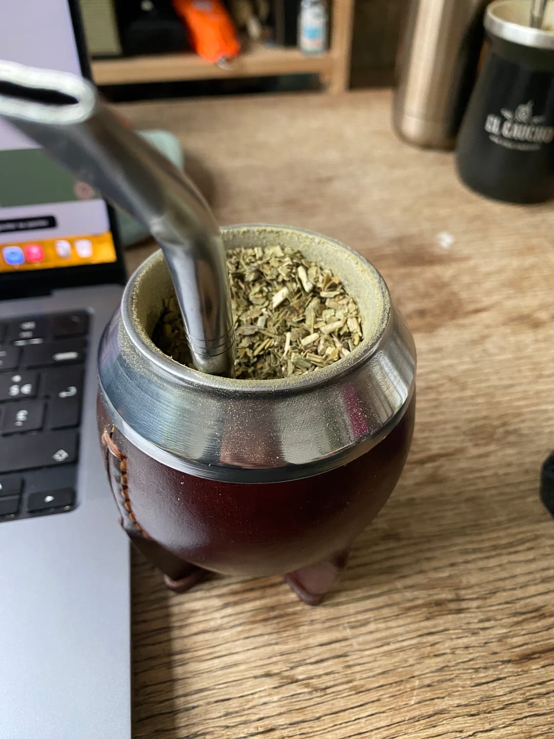 Customer photo review of Maté Torpedo Classique "Uruguayen" - Cuir Lisse Borravino