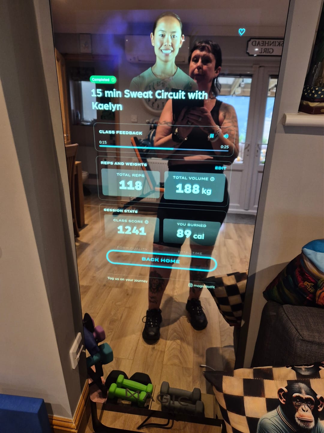 Customer photo review of MAGIC AI: Fitness Smart Mirror