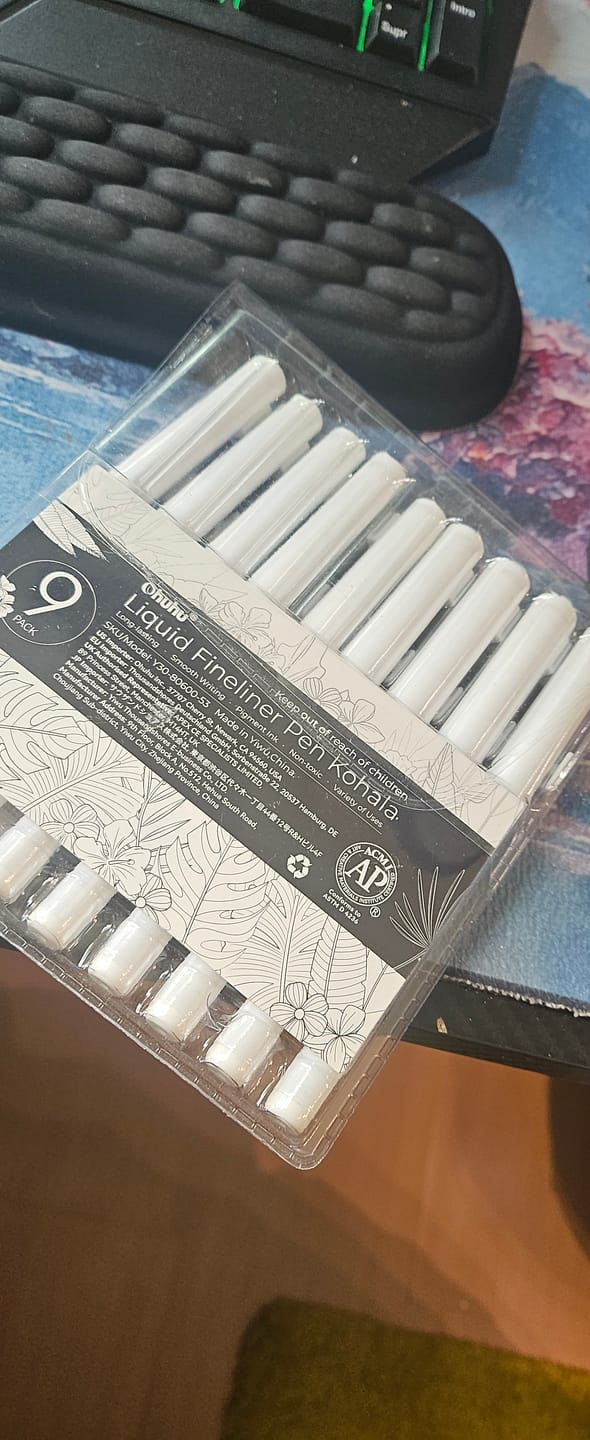 Customer photo review of Ohuhu Kohala Liquid Fineliner Drawing Pens,9 Pack