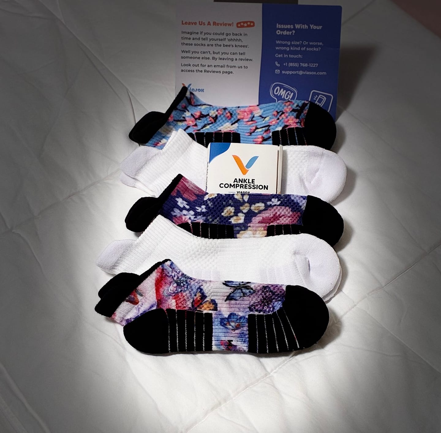 Customer photo review of Smooth Sailing Ankle Compression Socks