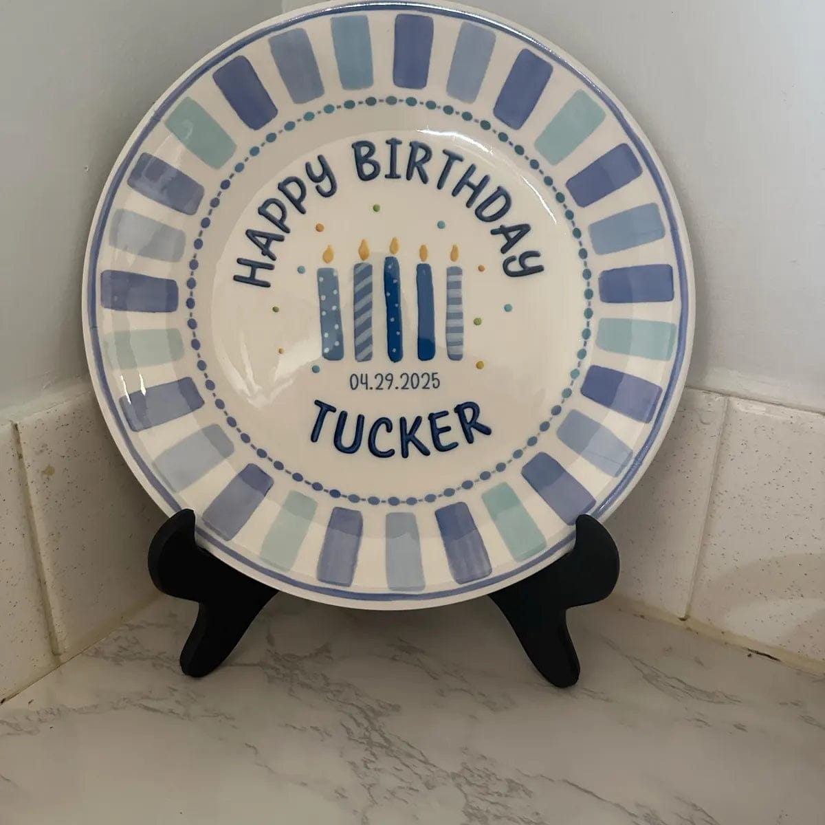 Customer photo review of Personalized Birthday Plate Gift P39Z5J0