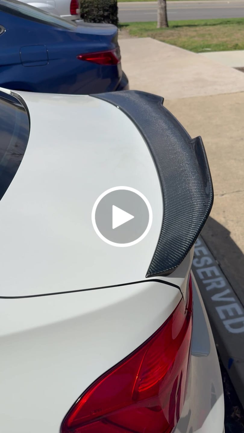 Customer video review of PSM High Kick Carbon Fiber Trunk Spoiler - BMW F30 / F80 / F82