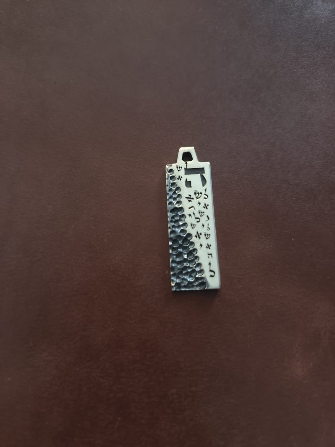 Customer photo review of ISRAEL LETTERS – 925 Silver Pendant