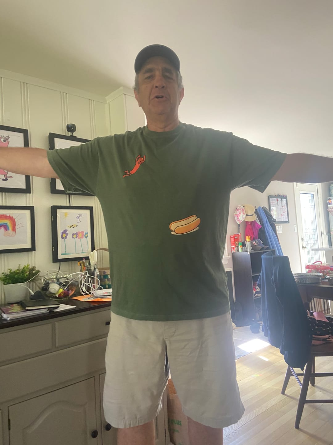 Customer photo review of Hotdog Dive — Premium Tee