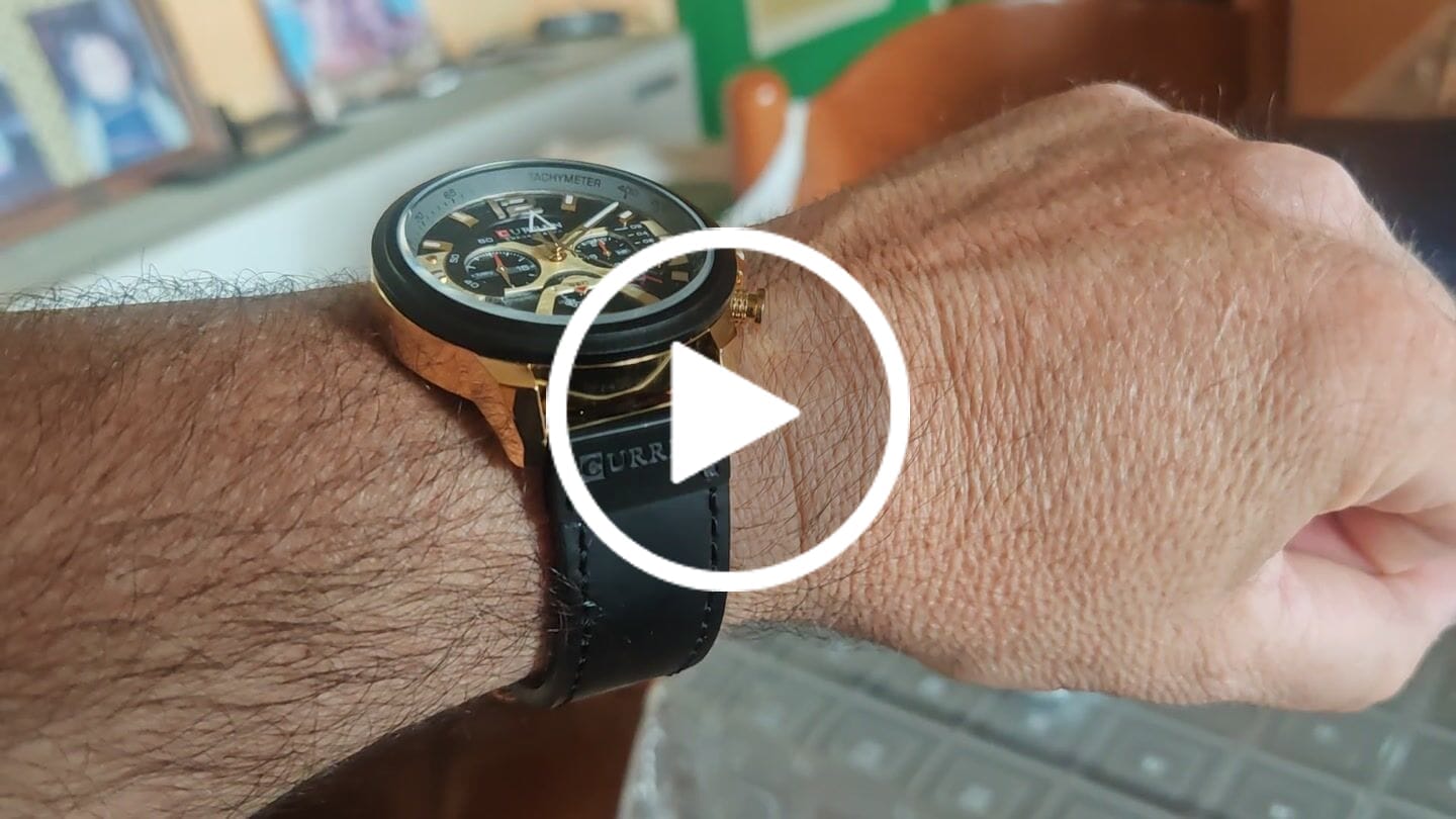 Customer video review of Curren Galacticos® orologio uomo pelle