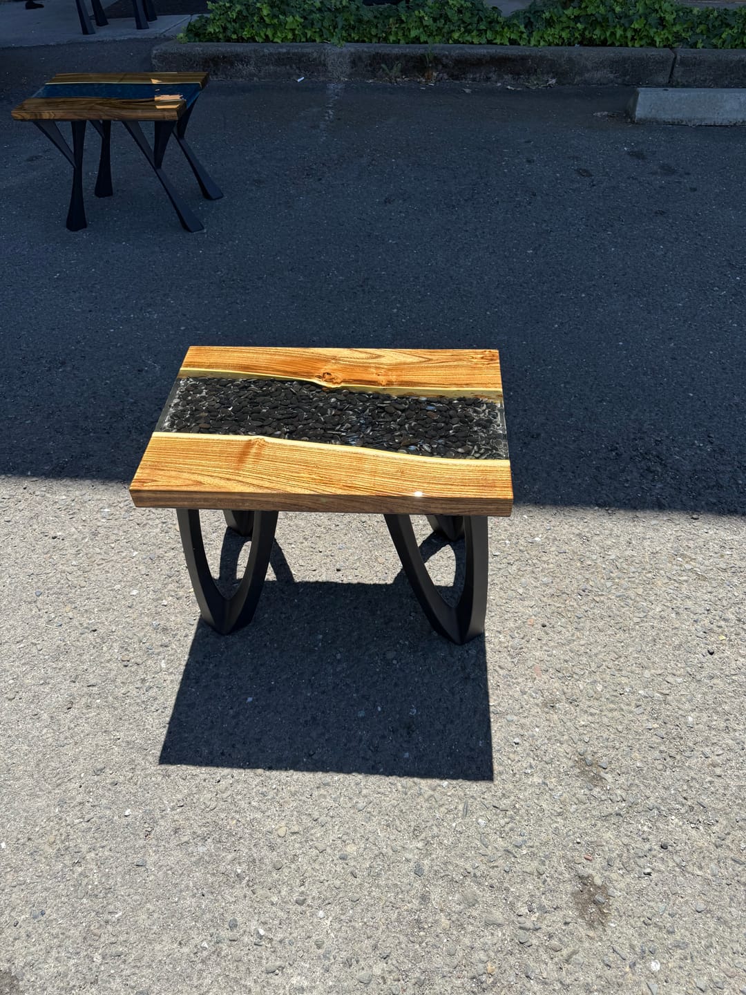 Customer photo review of Bench Legs 115 Yami 16" H Mid-Century Modern Style