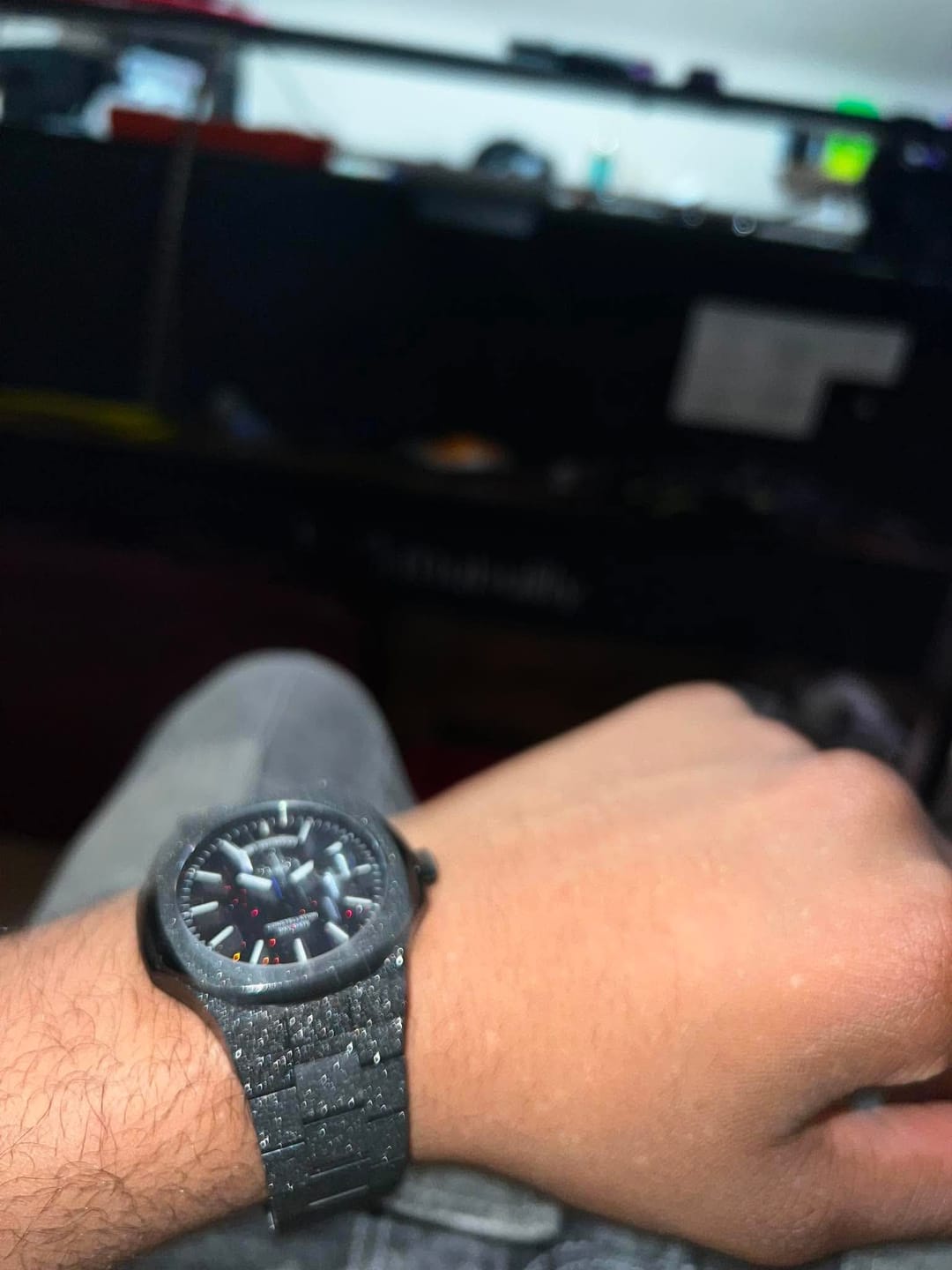 Customer photo review of All Black frosted stardust Constellation Day-Date