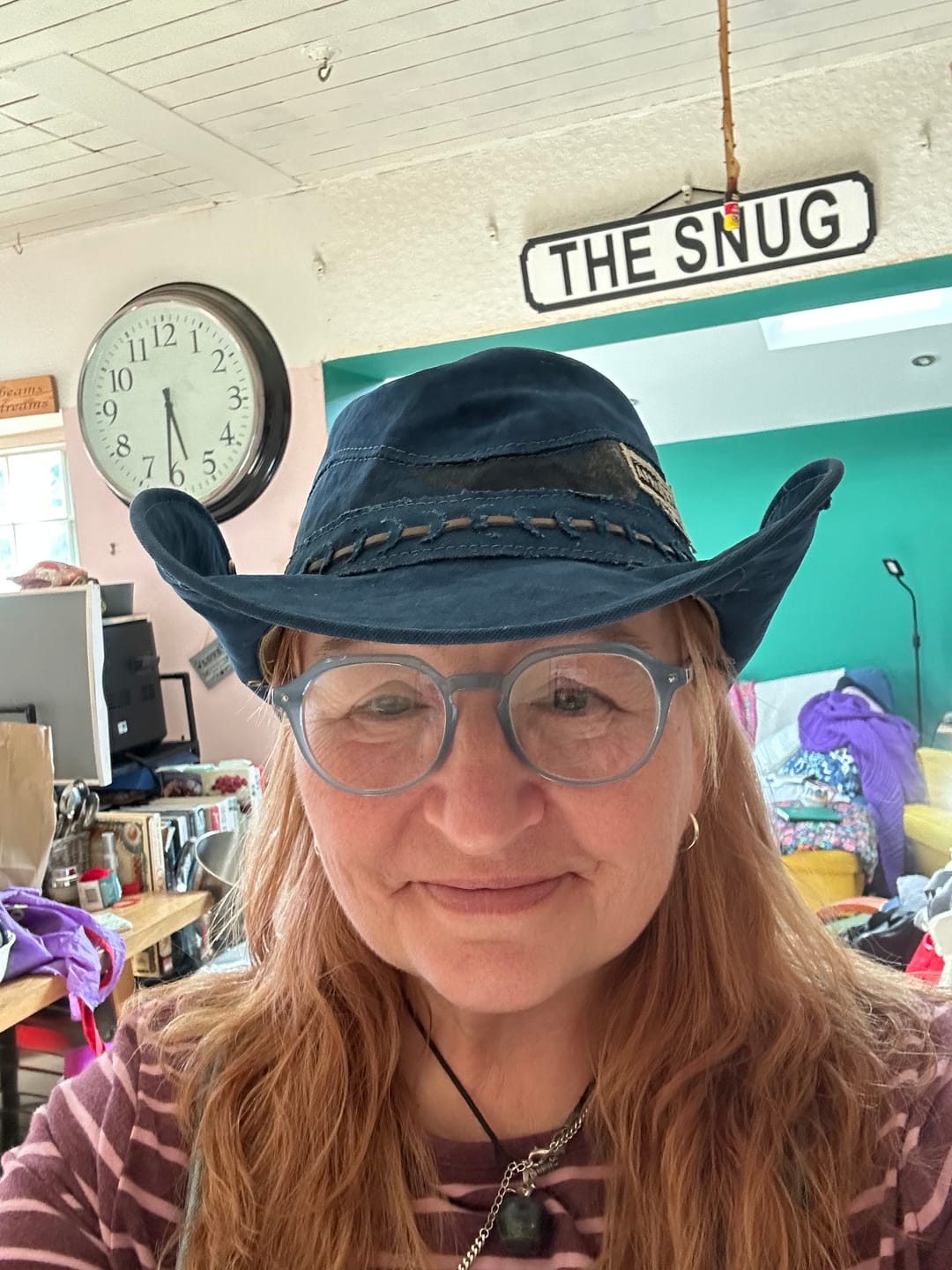 Customer photo review of Digger Hat, Indigo