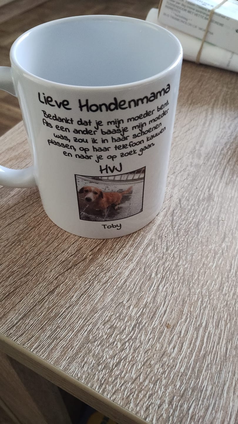 Customer photo review of Lieve Hondemama - Gepersonaliseerde mok