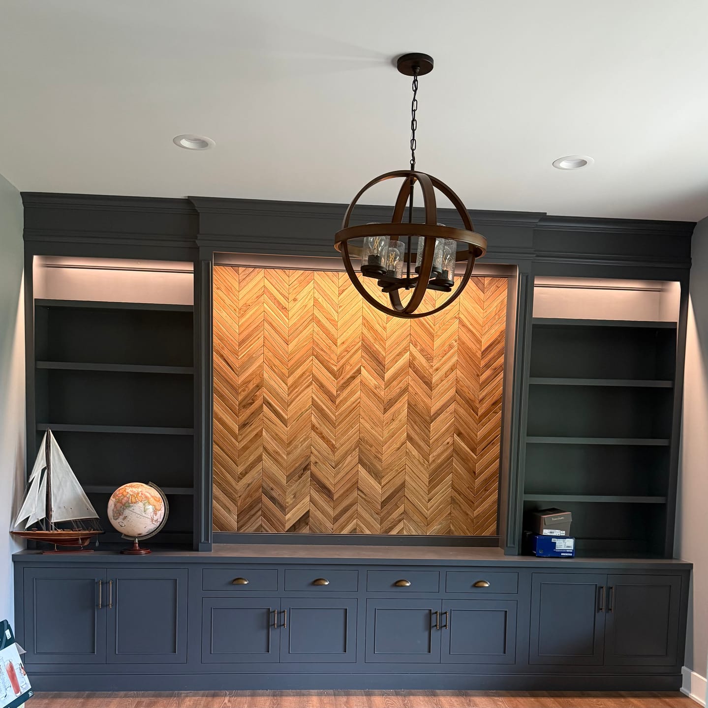 Customer photo review of Natural Walnut Chevron Panels