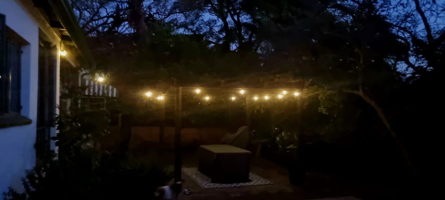 Customer photo review of Solar Festoon Bulb String Lights