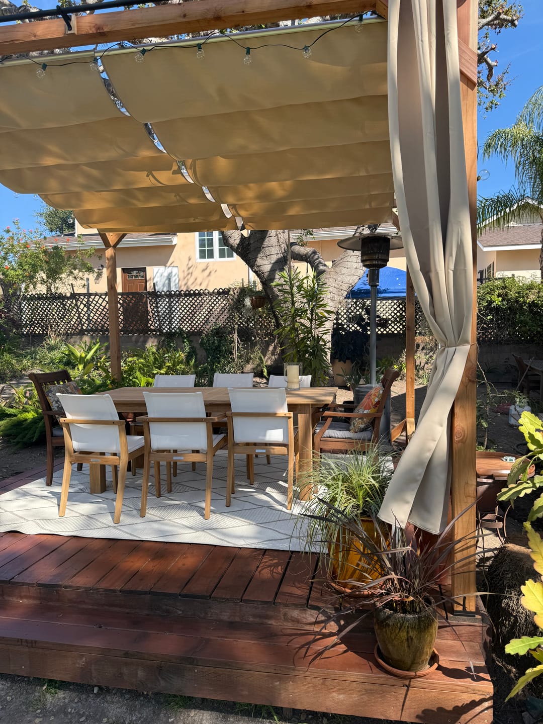 Customer photo review of Waterproof Grommet Top Patio Outdoor Curtain 1 Panel | Outdoor Standard