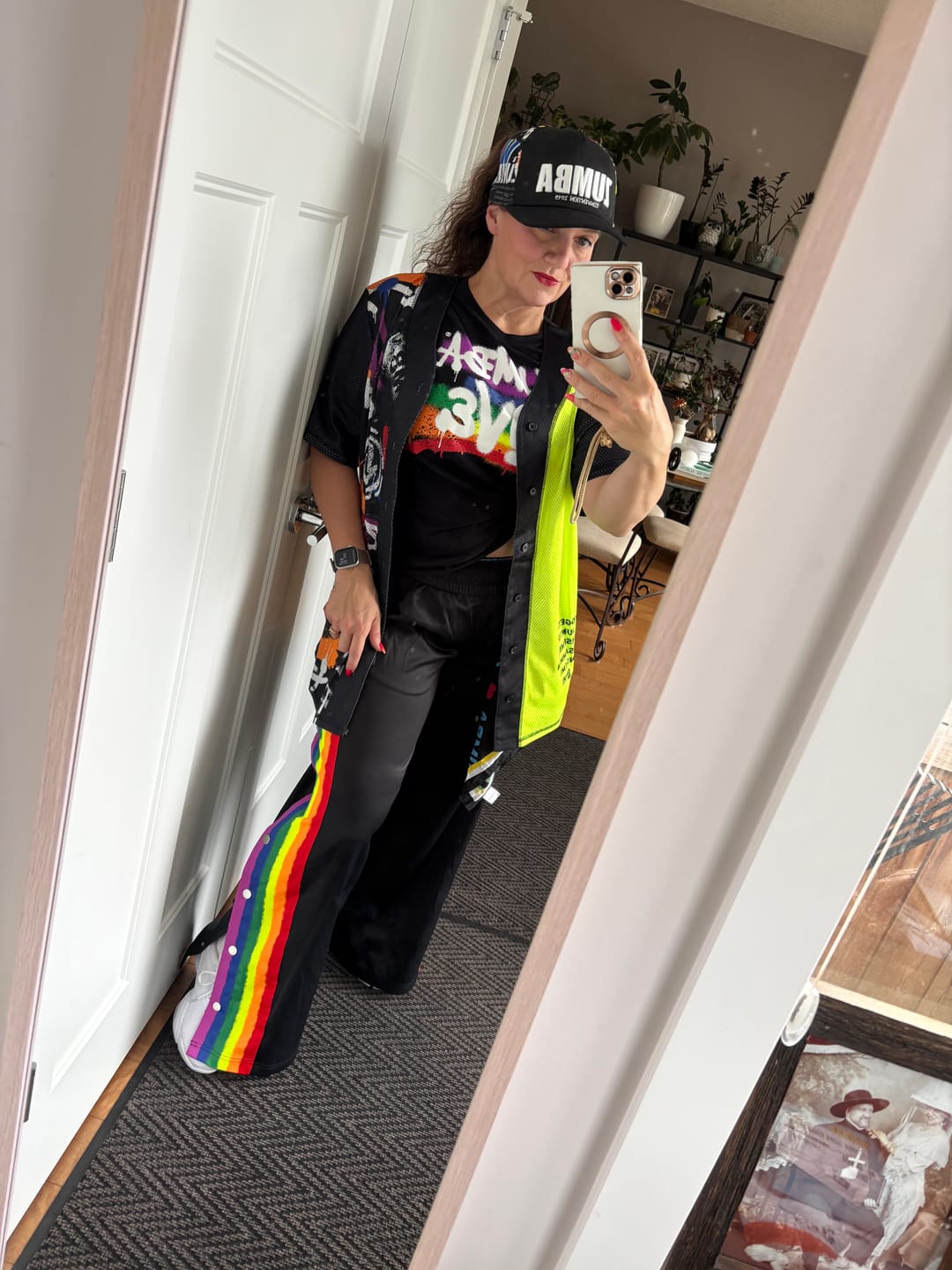 Customer photo review of Pride Wide Leg Pants Side Snaps