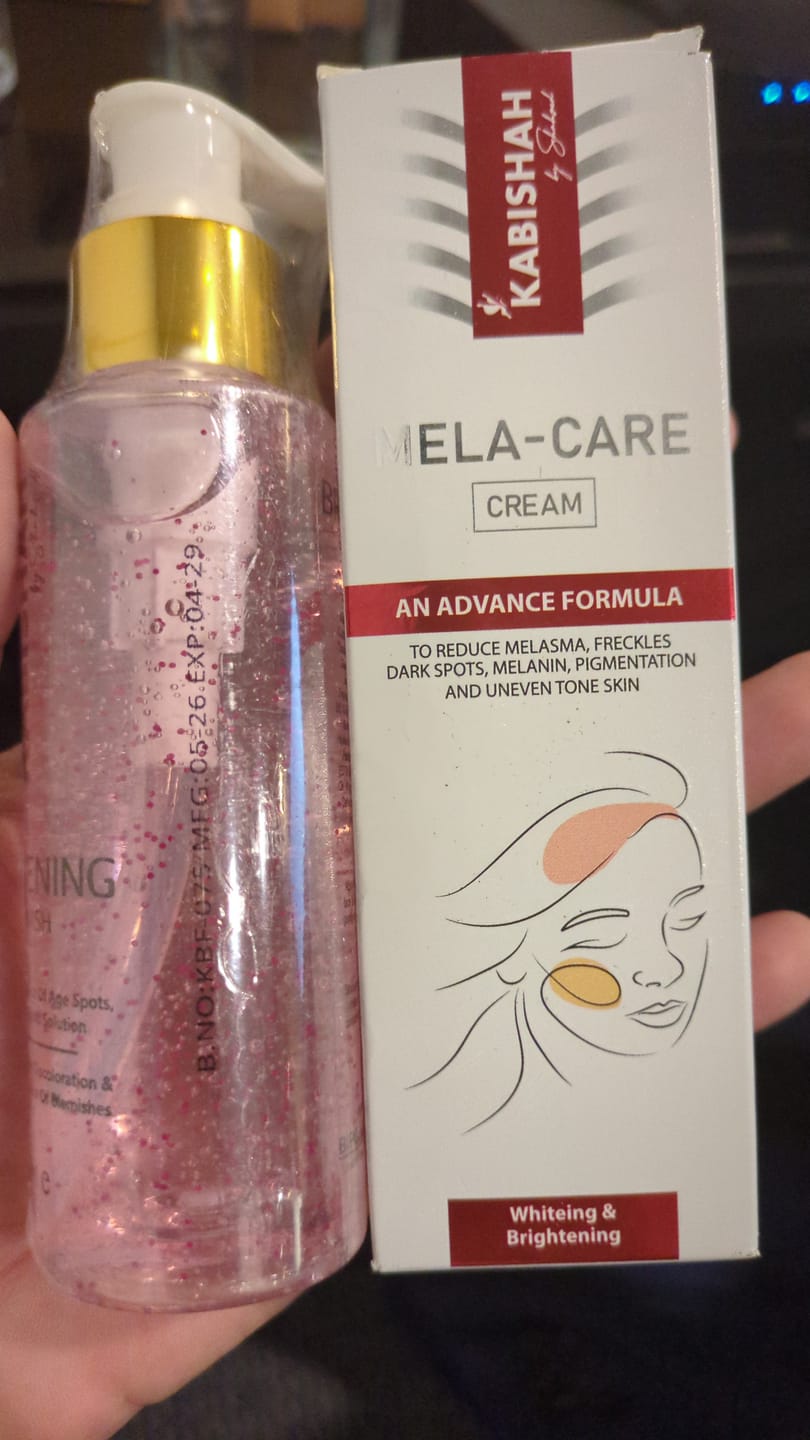 Customer photo review of Pigmentation Bundle: Face Wash & Melasma Cream Duo
