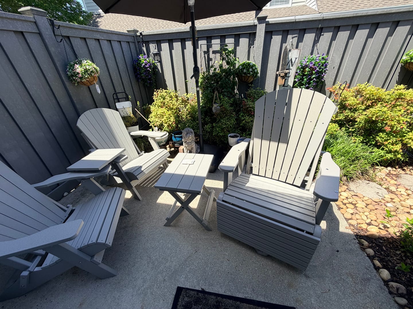 Customer photo review of Swivel And Reclining  King Size Adirondack Chair