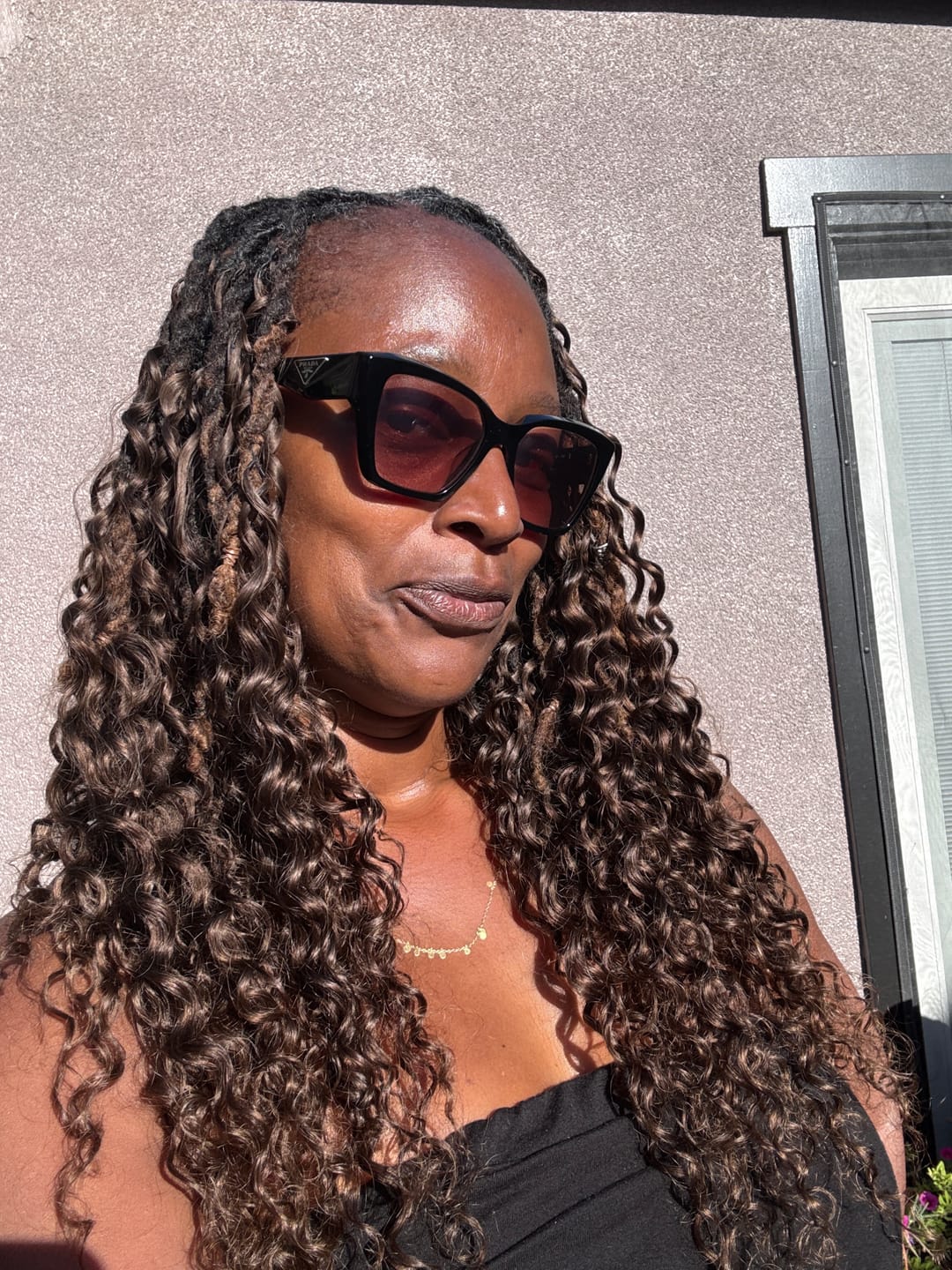 Customer photo review of #4 Medium Brown Water Wave Human Crochet Hair