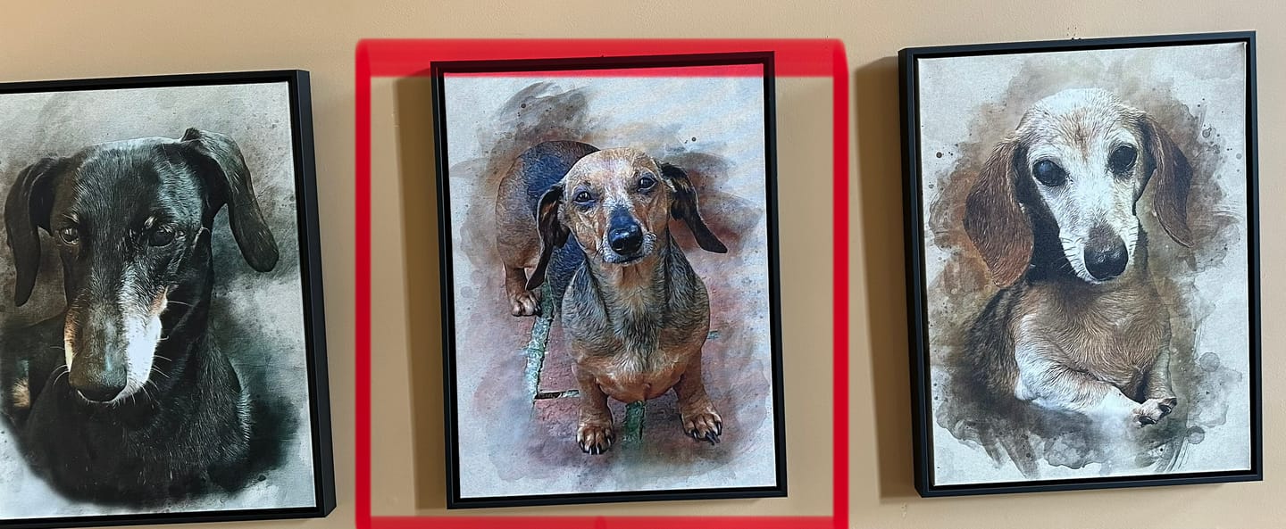 Customer photo review of Personalized Pet portrait