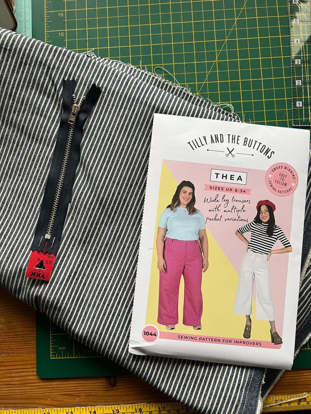 Customer photo review of Striped Yarn Dyed Washed Denim Fabric