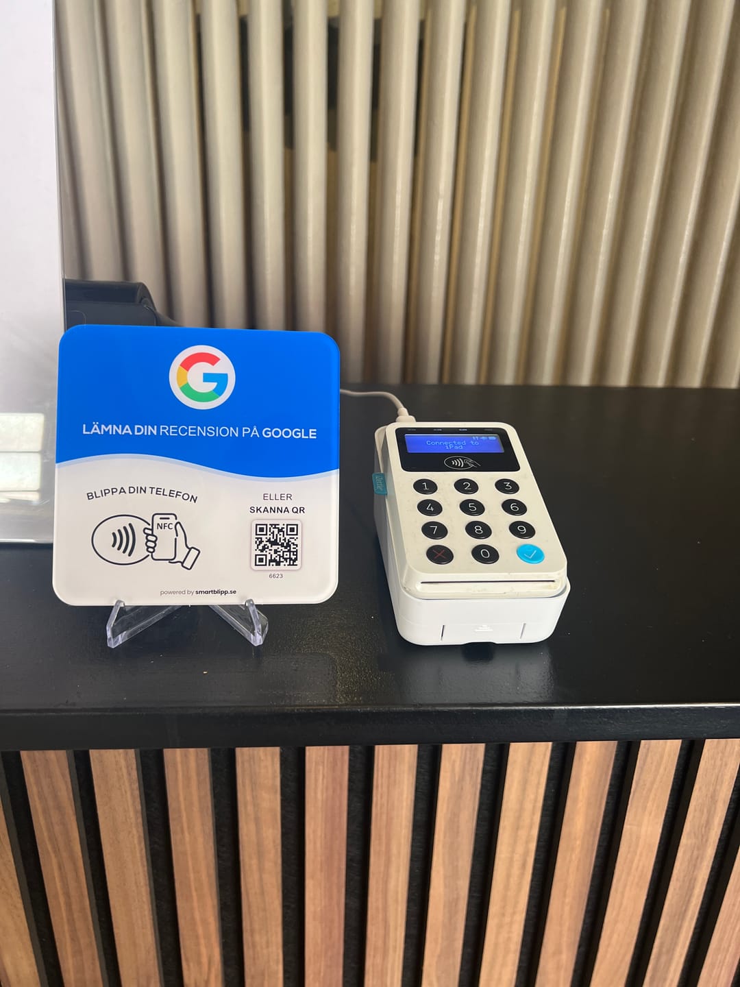 Customer photo review of Google Recensionsskylt – Blippa & få fler recensioner direkt
