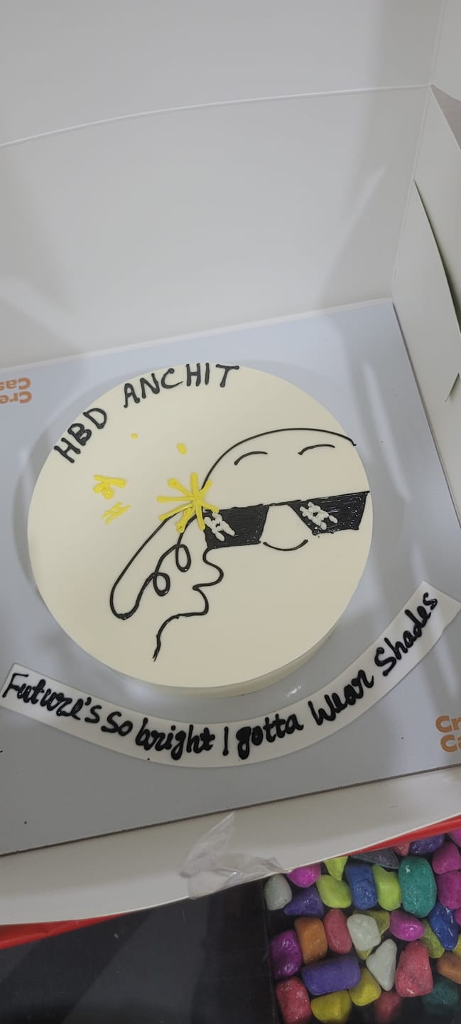 Customer photo review of Meme Theme Cake for Boyfriend