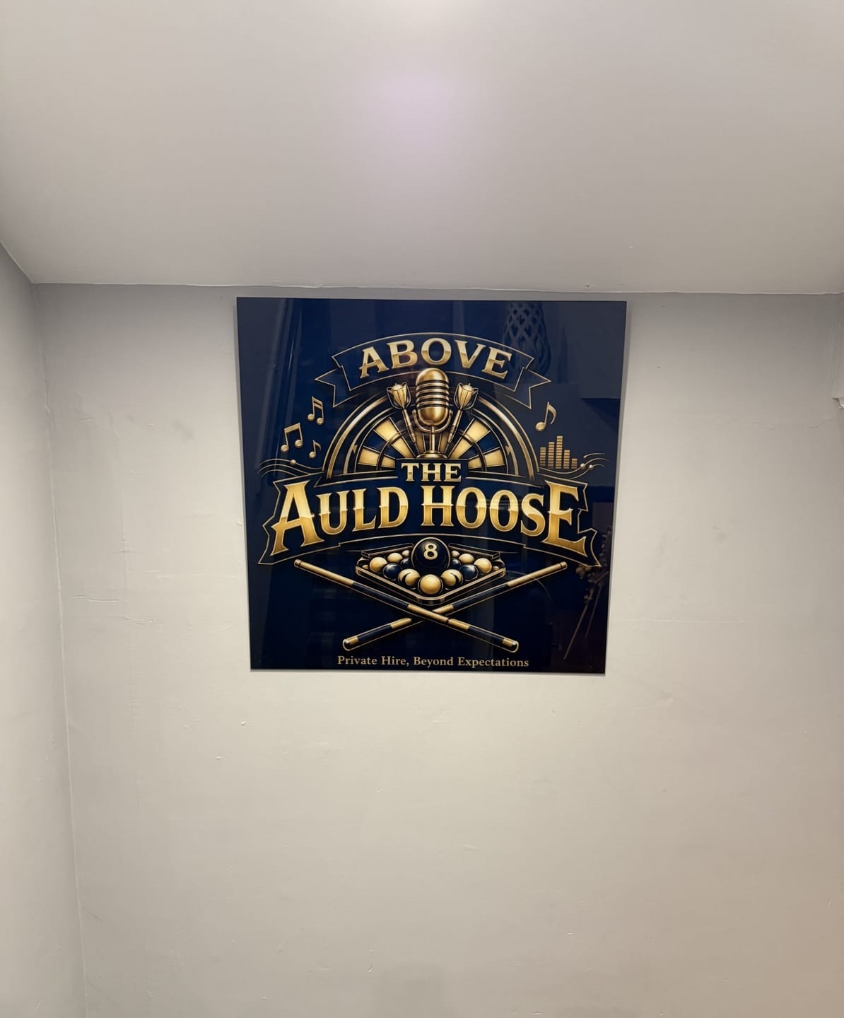 Customer photo review of Custom Glass Print Wall Art