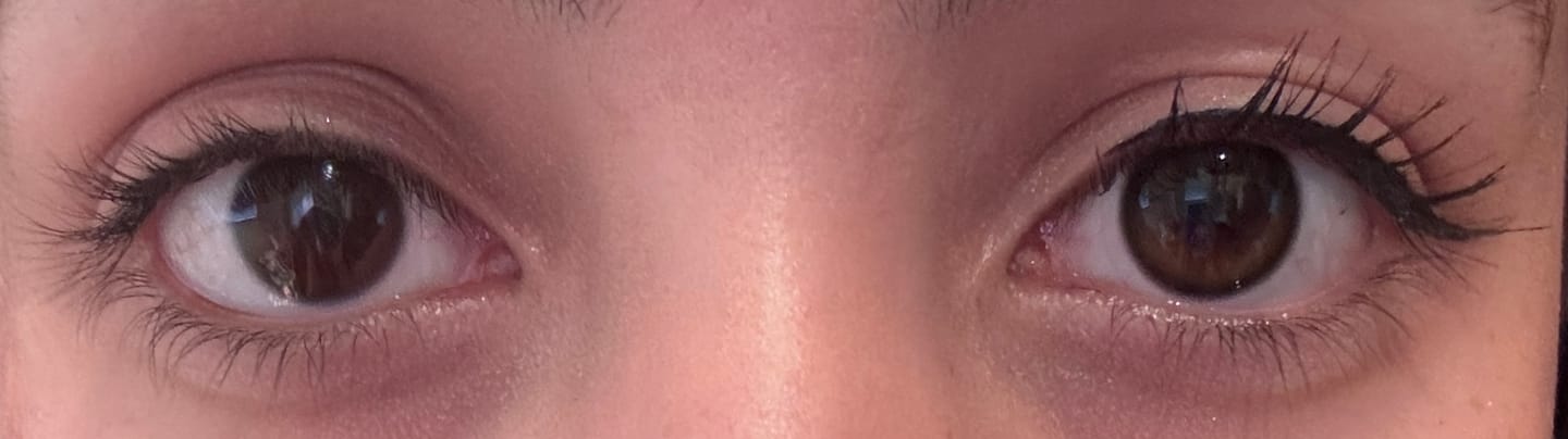Customer photo review of Olens Glowy Black Monthly Circle Lenses (2 Pack)