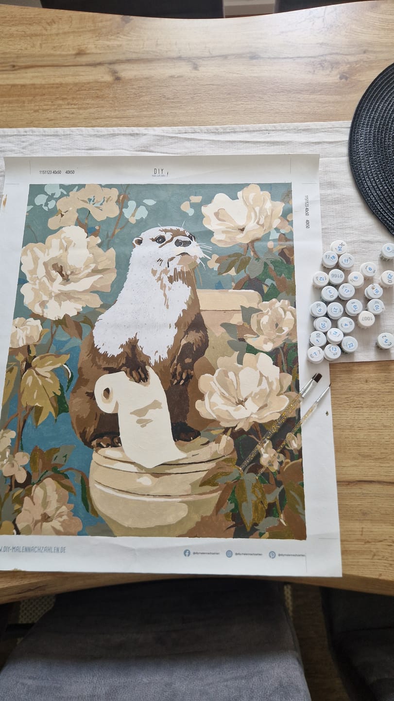 Customer photo review of Malen nach Zahlen - Otter der Helfer