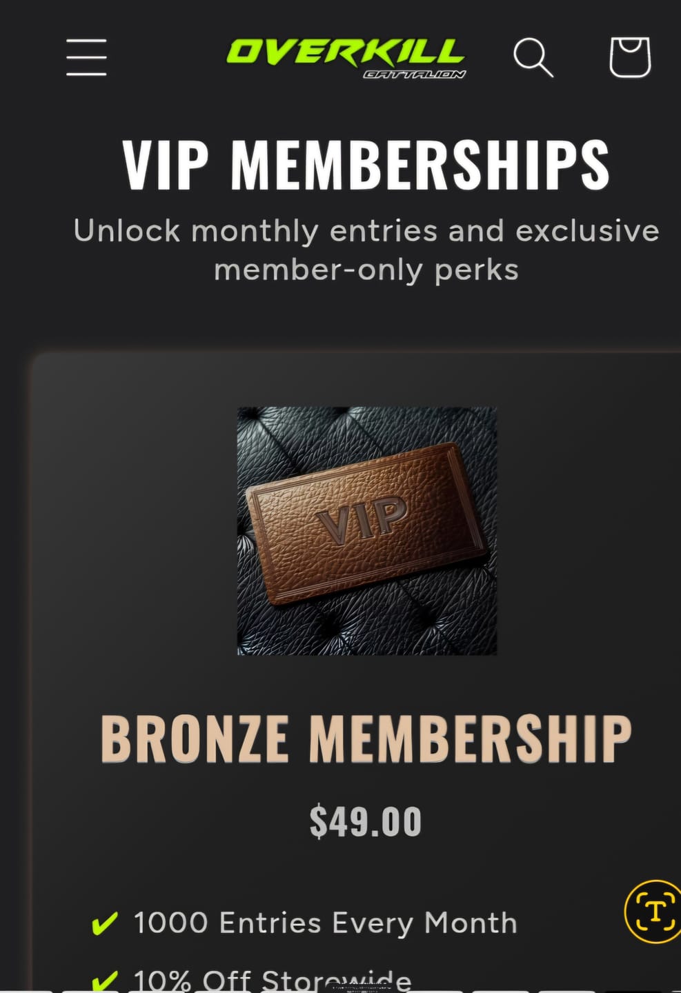 Customer photo review of BRONZE MEMBERSHIP