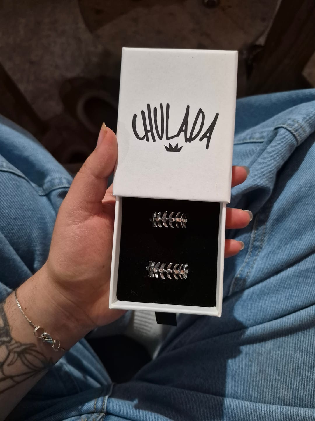 Customer photo review of Anillo Spine - Acero Inox.