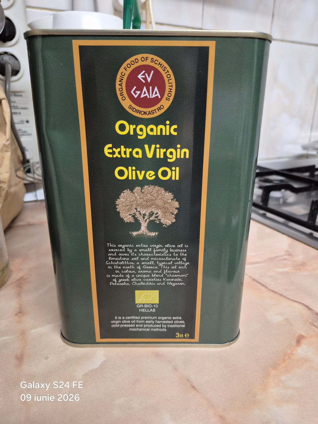 Customer photo review of Ulei de măsline extravirgin, BIO, Ev Gaia, 3l - presat la rece - livada noastră, recolta '25/'26